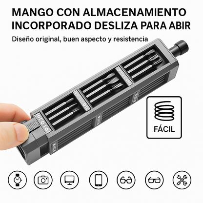 Destornilladores de Precisión Magnéticos (46 piezas)